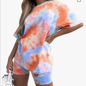 Biker short and top set